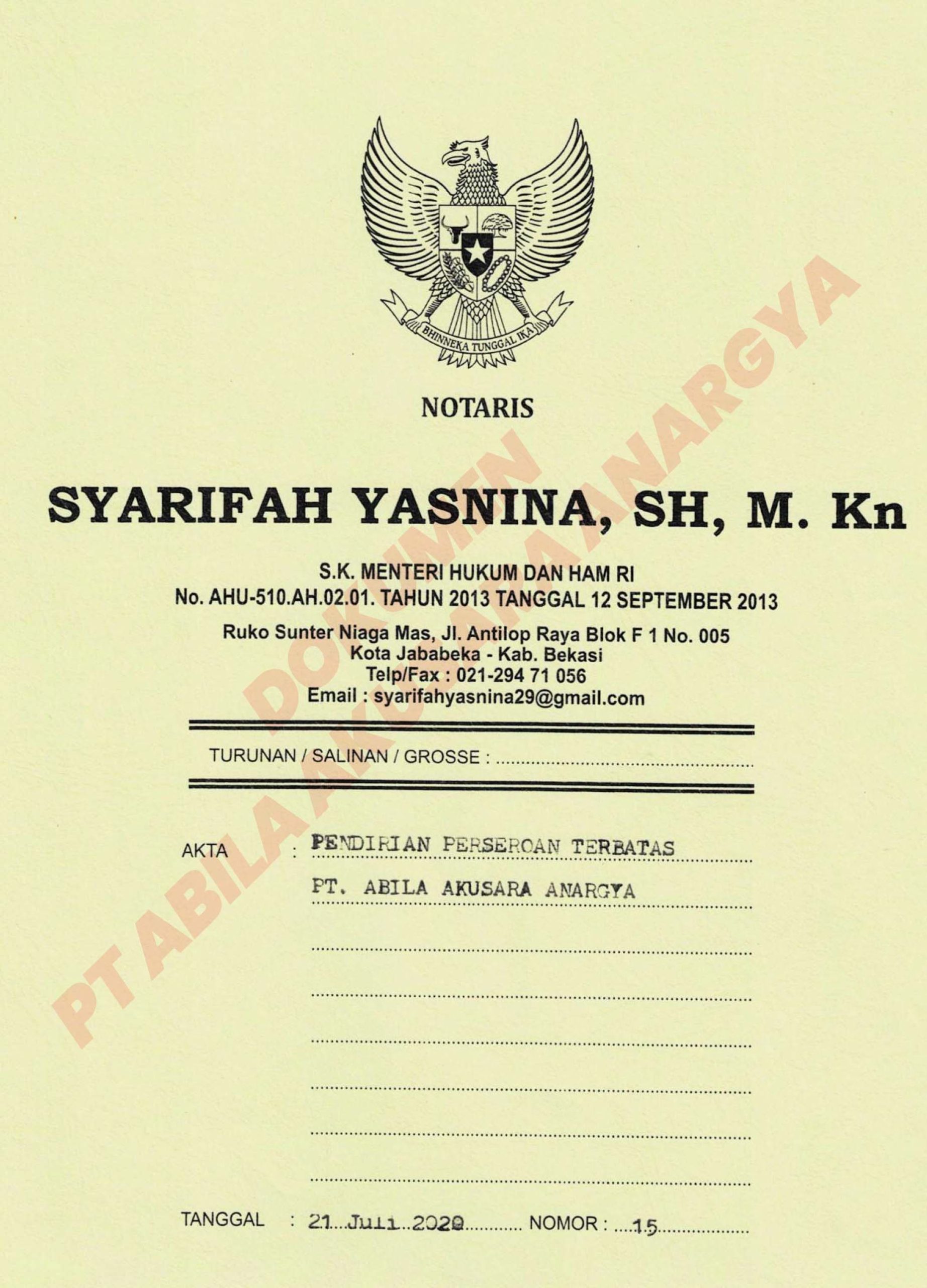 akta Pendirian