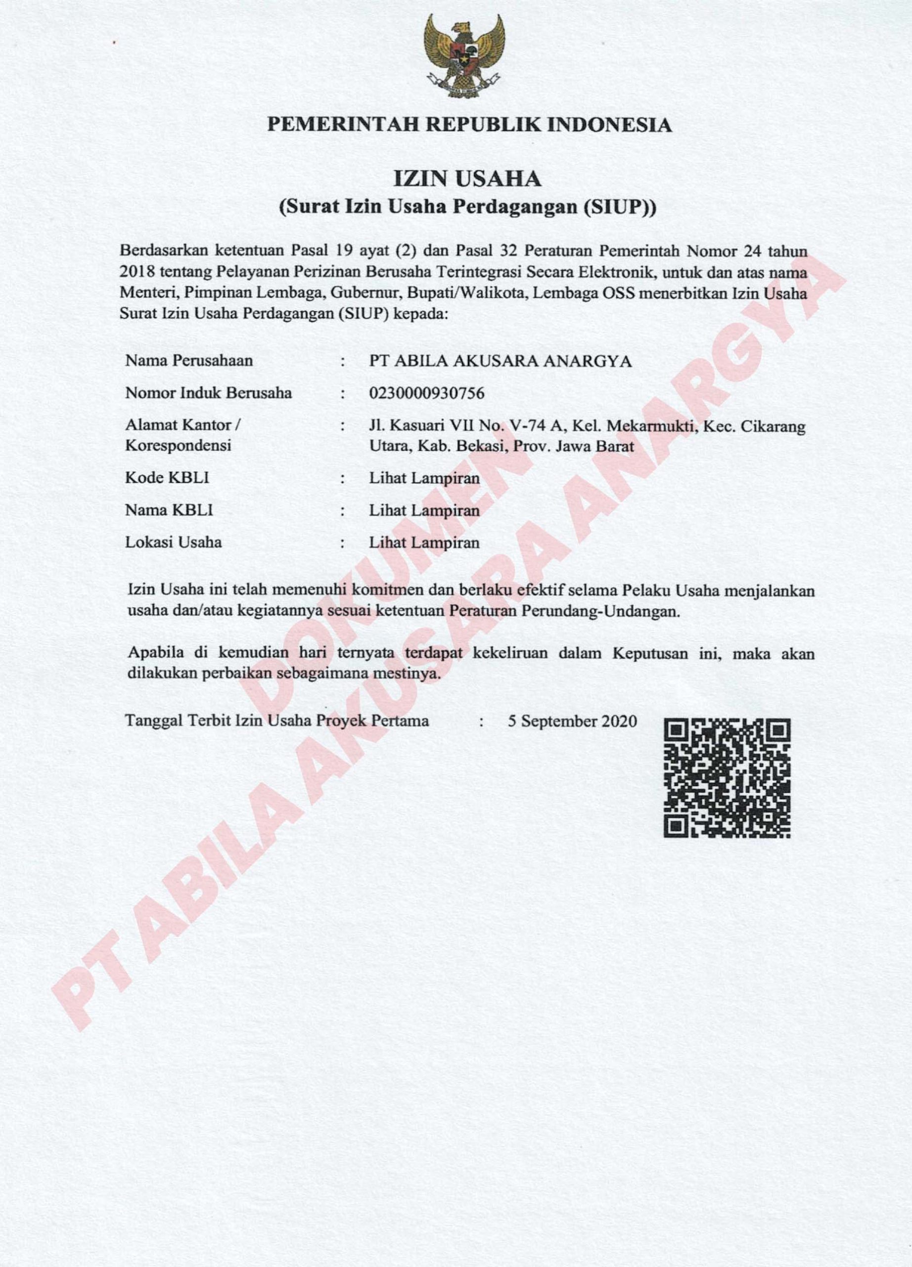 ijin usaha
